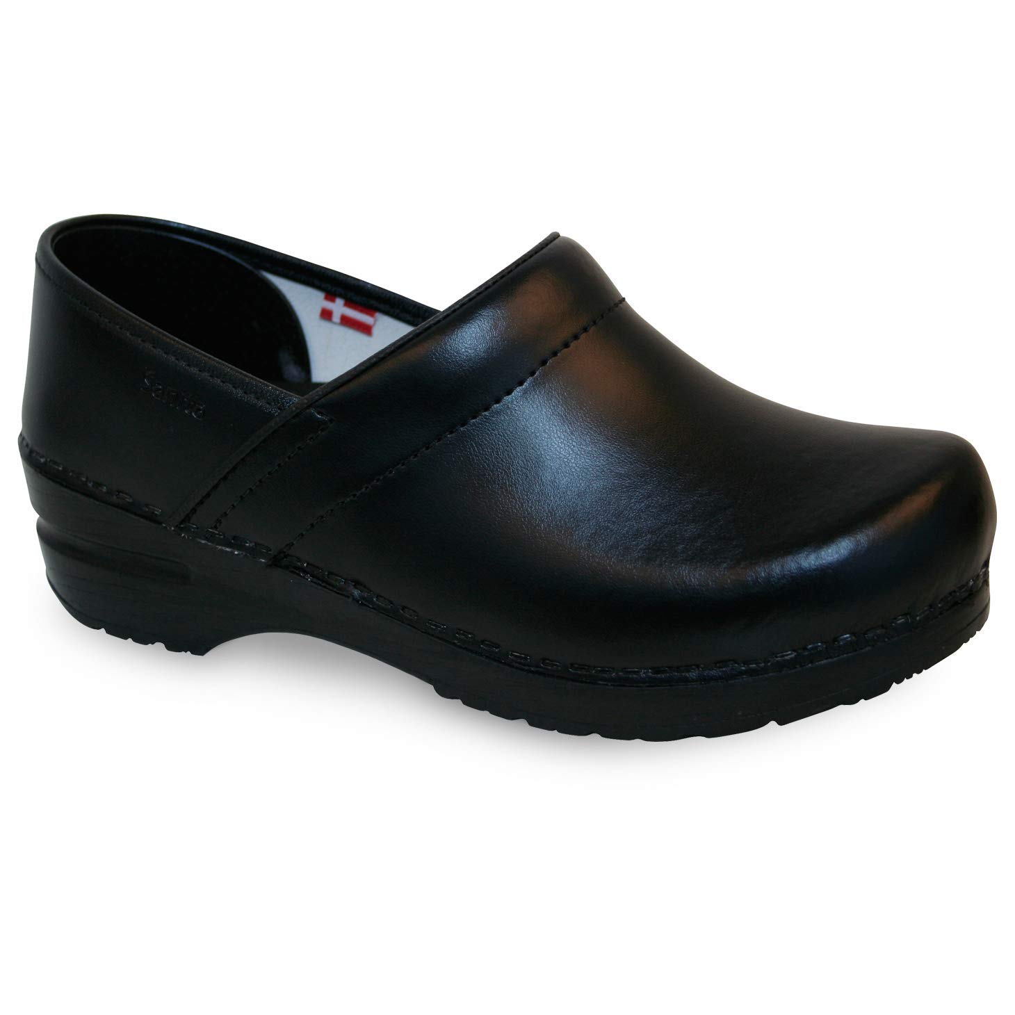 Sanita PU-Coated Leather Professional Clogs for Men - Arch Support, Durable, Closed-Back Slip-On Shoes